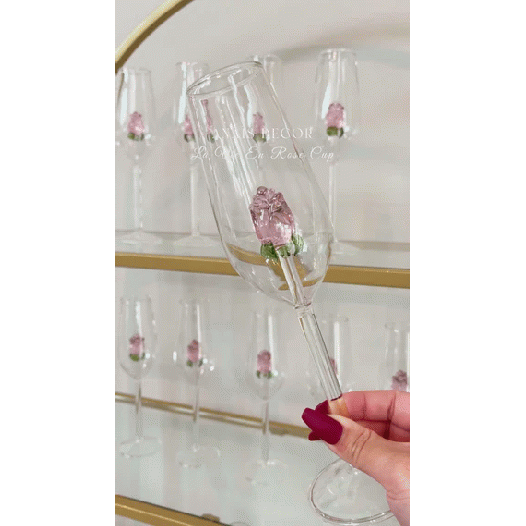 モチーフ付きシャンパングラス