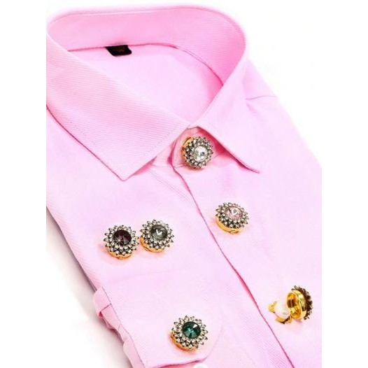 ボタンカバージュエリー(着脱式シャツボタンカバー)