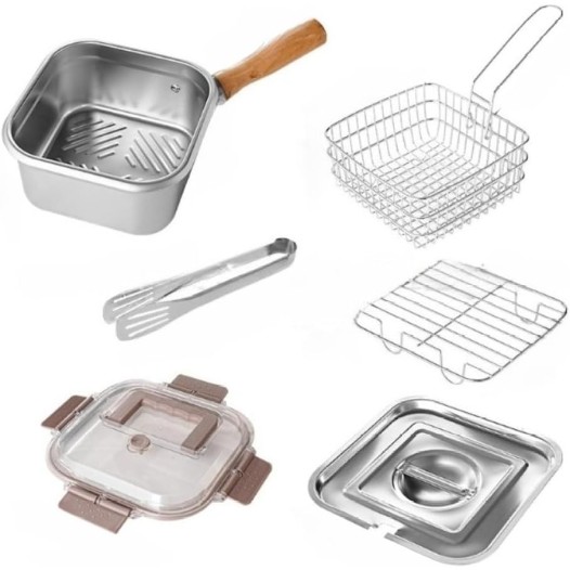 マルチ正方形ステンレスクッカー