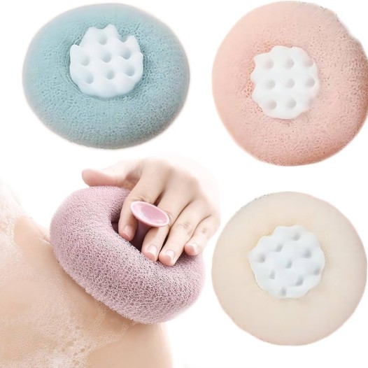 マッサージャー付き2wayバススポンジ