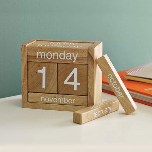 木製ブロックカレンダー