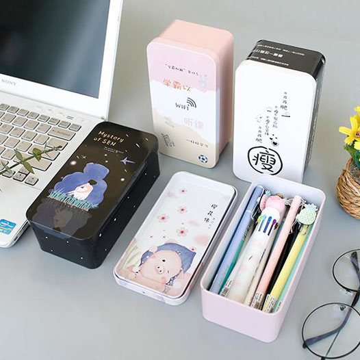 オリジナルノベルティ製作の販促ワールド|ブリキ缶ペンケース