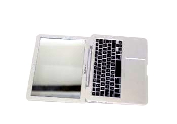 オリジナルノベルティ製作の販促ワールド ノートパソコン型コンパクトミラー