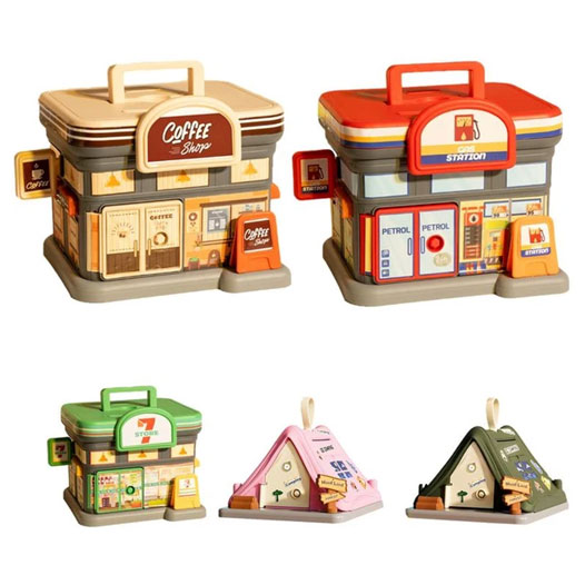 オリジナルノベルティ製作の販促ワールド|お店型貯金箱