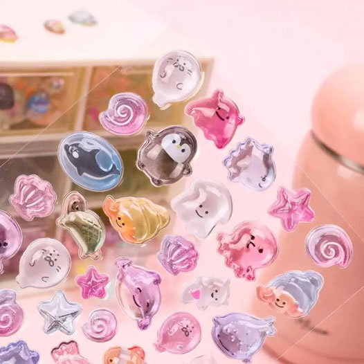 ドロップシールのダイカット加工によるオリジナル形状